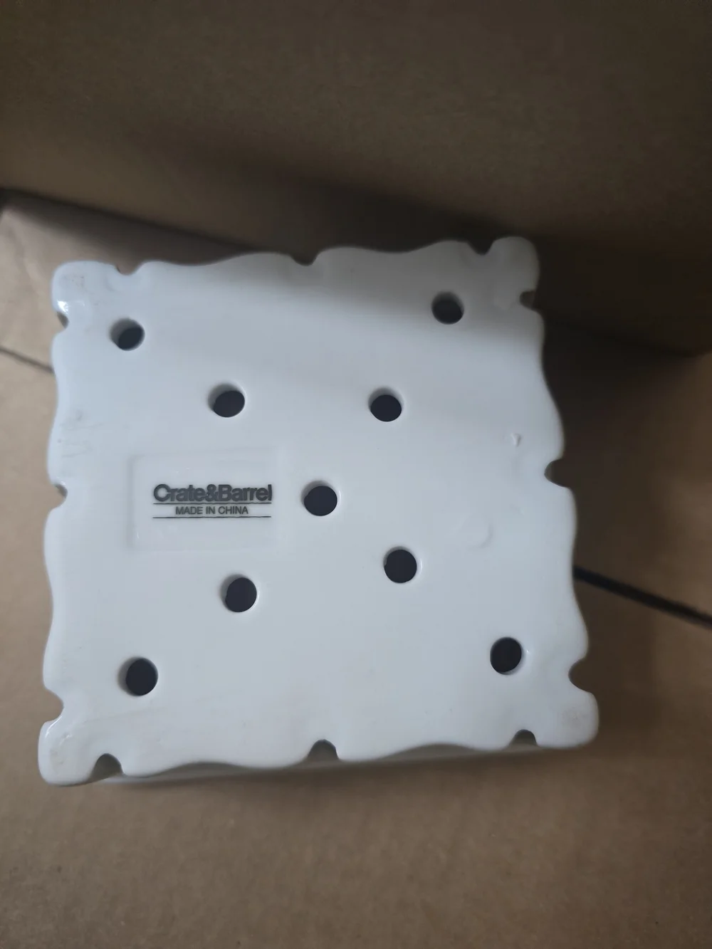 Crate&Barrel glazed white